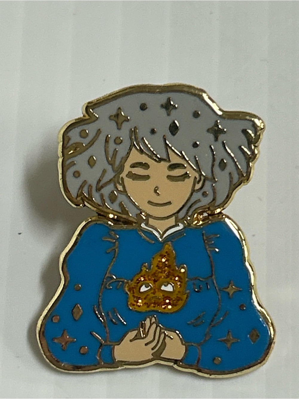 Fantasy Enamel Pin Howl's Moving Castle Sophie and Calcifer